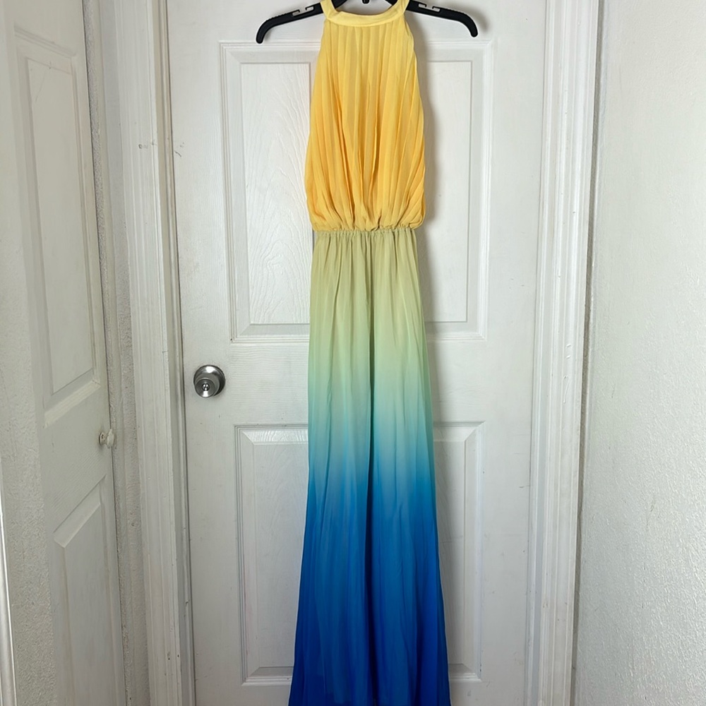 Color-block Long Dress